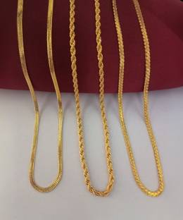 Diaj Trendz 21 INCH MINIMUM ORDER QUENTY 3 Gold-plated Plated Brass Chain