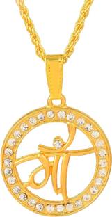 Neerajyoti maa pendant gold plated Cubic Zirconia Gold-plated Plated Alloy Necklace