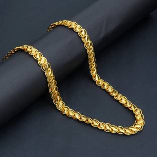 ब्रांडसून 19 Inch Premium Finely Detailed Handmade Chain Gold-plated गोल्ड प्लेटेड एलॉय चेन