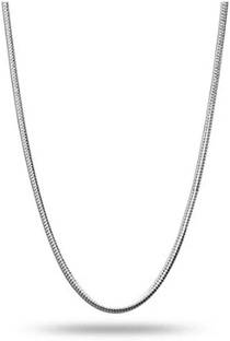 Akshat Sapphire Sterling Silver (92.5% purity) Italian Snake chain (22 inches) for Men, Boys Girls and Women Silver Plated Sterling Silver Chain