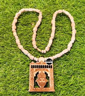 ANVIKA ANVIKA Religious Tulsi Kanthi Mala With Hare Ka Sahara Khatu Shyam Darbar Locket Wood Necklace