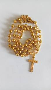Divine Creations Rosary Golden Catholic Praying Rosary for Men & Women Metal Chain