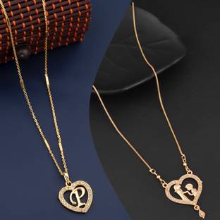 BOGHRA SALES Cubic Zirconia Gold-plated Plated Alloy Chain Set