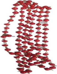 S Mark Red Stone beads Maalai, Om Shakthi Maalai For Unisex (1pcs) 108 Beads Stone Chain