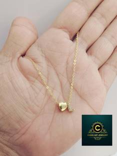 CHARLI ART JEWELLERY Fancy Micro Gold Plated Pendent With Chin Diamond Gold-plated Plated Brass Chain