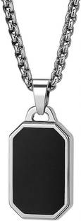 ENTAN boys locket 800 Silver Plated Metal Chain