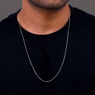 GIVA 925 Silver Sleek Link Chain For Him Rhodium Plated Sterling Silver Chain