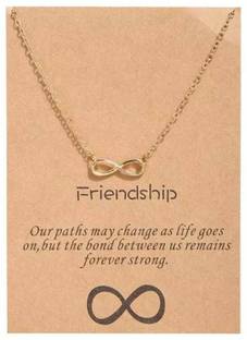 AVIRA ENTERPRISES Gold-plated Infinity friendship forever chain necklace for girls and women Gold-plated Plated Alloy Necklace