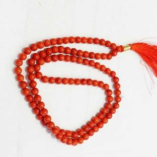 SHRI ASTHA VINAYAK Coral Red Coral Mala Moonga/Munga Mala Coral Stone Chain Stone Chain