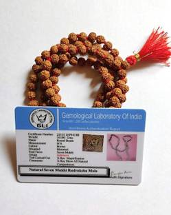 Yashvedastore Panch mukhi rudraksha beads mala original zero size Rudraksh Nepali rudraksha Wood Chain