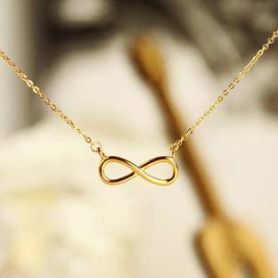 TheVineGirl Fancy Infinity Pendant Necklace For Girls And Women Gold-plated Alloy Pendant