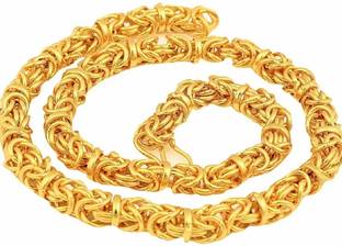 LVA CREATIONS Stylish Fancy Gold Plated Looking Chain For Men And Women Gold-plated Plated Brass Chain