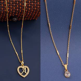 BOGHRA SALES Diamond Gold-plated Plated Alloy Chain Set