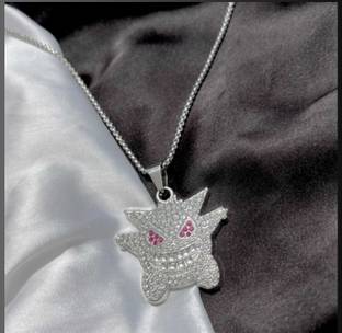 FashionLobby Genger Iced Out Hip Hop Pendent Necklace With Rope Chain Alloy, Stainless Steel Necklace