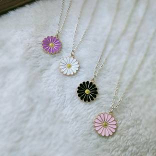 Nevy Nevy fashion Daisy Necklace 4pcs Combo Metal, Alloy Chain