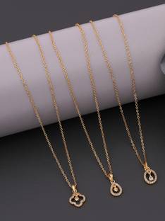 BOGHRA SALES Diamond Gold-plated Plated Alloy Necklace