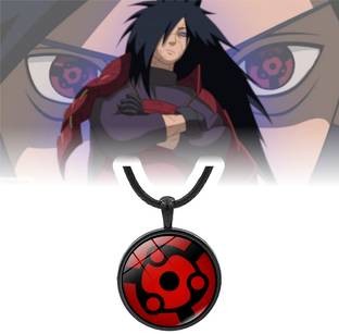 Classic Quirk Naruto Anime Madara Uchiha Eternal Magekyou Sharingan Eye Pendant Metal Necklace