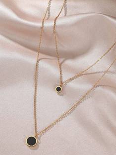 Geneva Jewel Gold-plated Plated Stone Necklace
