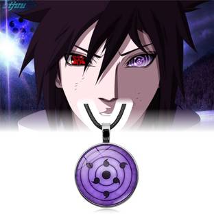 Classic Quirk Naruto Anime Kakashi's Magekyou Sharingan Kamui Eye Pendant Metal Locket Set