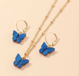 jewelina Agate Silver Plated Alloy Chain