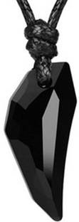 goho Korean Style Pendant for Men Black Men Pendant Crystal Adjustable Alloy Pendant Set