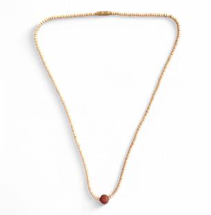 Vrindmart rudraksha kanthi mala original necklece panch mukhi (pack of 1) Wood Chain