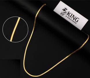 King of World Fashion Micro Gold Plated Chain 20 Inches gold Chain for boys Gold-plated Plated Brass Chain