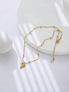 Sparqle Anti Tarnish Love Pendant For Women Waterproof Gold-plated Plated Stainless Steel Necklace