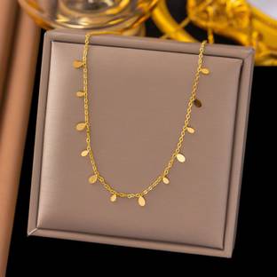 MYKI Gorgeous Stainless Steel Necklace For Women & Girls Gold-plated Plated Stainless Steel Necklace