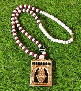 ANVIKA ANVIKA Sandalwood Tulsi Kanthi Mala Necklace With Khatu Shyam Locket Necklace Wood Necklace