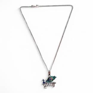 Vrindmart Krishna locket beautiful silver chain for boys and girls Alloy Chain