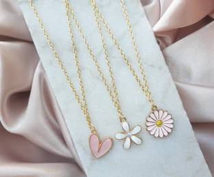 EnlightenMani Pretty Pink Love ~ Perfect for Gifting, Birthdays & Sharing Happiness Gold-plated Plated Alloy Chain Set