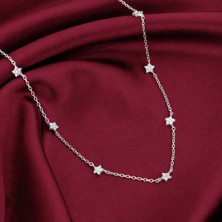 GIVA 925 Silver Star Constellation Necklace|Lifetime Plating|6 Month Warranty Zircon Rhodium Plated Sterling Silver Necklace