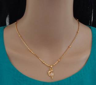 RAMDEV ART FASHION JEWELLERY Designer and Stylish Gold chain for women and Girls Pearl Gold-plated Plated Brass Necklace