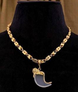 Bhumi09 Exclusive Design Chain 08 + Nakh Pendant Gold-plated Plated Alloy Chain