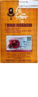 Robin Export Company 7Mukhi Nepali Rudraksha Seven Faced Rudraksh Certificate Lab Test Sterling Silver Plated Wood Chain