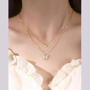 RV YUWON Cubic Zirconia Silver Plated Stainless Steel Layered