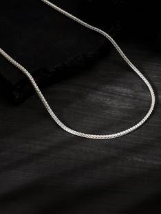 GIVA 925 Silver Chain for Him| Gift for Men|Lifetime Plating|6 Month Warranty Rhodium Plated Sterling Silver Chain