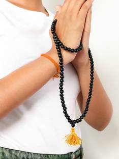 DIVINE HINDU Original Karungali Malai Religious 108-Beads 8MM Ebony Wood Jaap Mala Wood Necklace