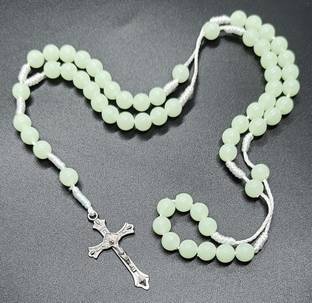Dynamic Retail Global Jesus Cross Radium Locket Pendant Necklace Religious Jewellery Christmas y200 Crystal Chain Set