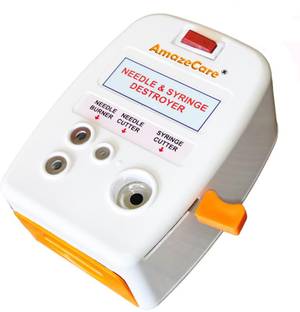 AMAZECARE ABS Electric Needle Syringe Destroyer Burner Needle Burner