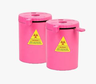 LISAMED Manual Needle Cutter 500ml Capacity For Health Clinic & Laboratories Pink(2 Pcs) Needle Burner