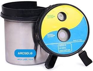 ARCSOL Stainless Steel Body Manual Needle Destroyer and Syringe Cutter with Needle Burner