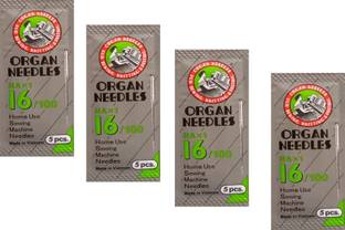 ORGAN organ Needles (4 Packs, 20 Needles, Each Contain 5), Ha 16 No. Works with All Automatic Sewing Machines Machine Sewing Needle Machine Sewing Needle