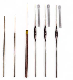 ADW CRAFT'S 3 Iron Aari work Neelde and 3 Tulip Needle(14,23,24) Hand Sewing Needle
