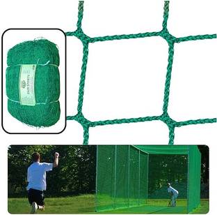 Zain Sports 60Ftx10Ft Cricket Practice Net, Green Nylon Batting Net with 1.5mm Thickness Cricket Net