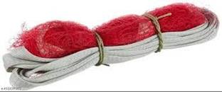Anu Sports Nylon Badminton Net With Upper Side White Tape (Red) Badminton Net