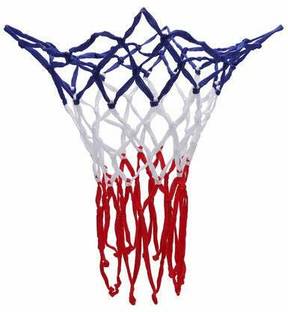 Swikaar Basketball Net 2 PCS Outdoor/Indoor Net (12 Loops) (Red+White+Blue) BBN14 Basketball Net
