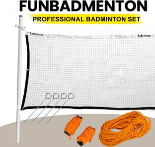 FunBadmenton Badminton net, Badminton Net Nylon, Portable Badminton Net with Boundary Line Badminton Net
