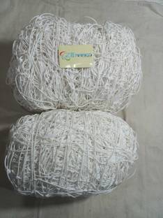 Zenamco 6X9X24 Football Net| 2mm White thread with Interlocking Border with 12 ply Football Net